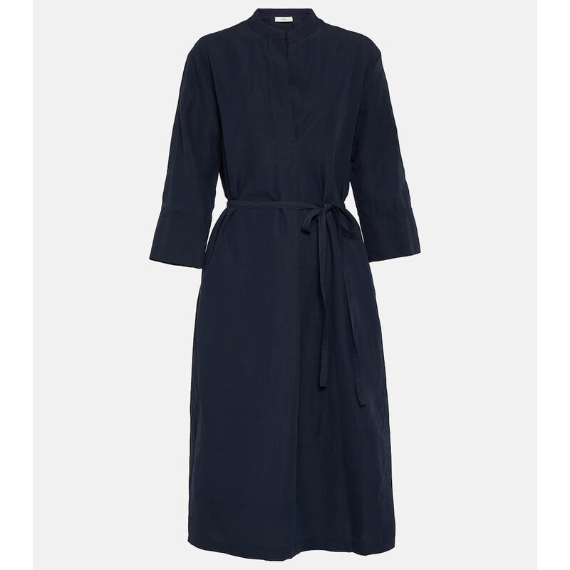 Vince Cotton-blend midi dress