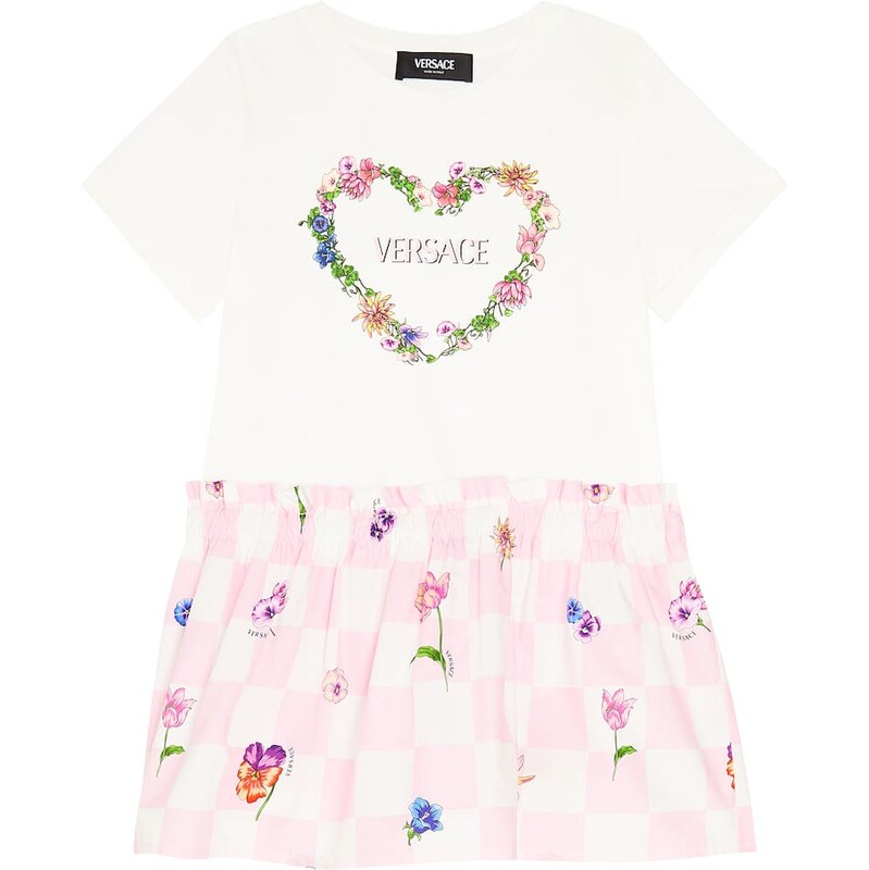 Versace Kids Logo cotton dress