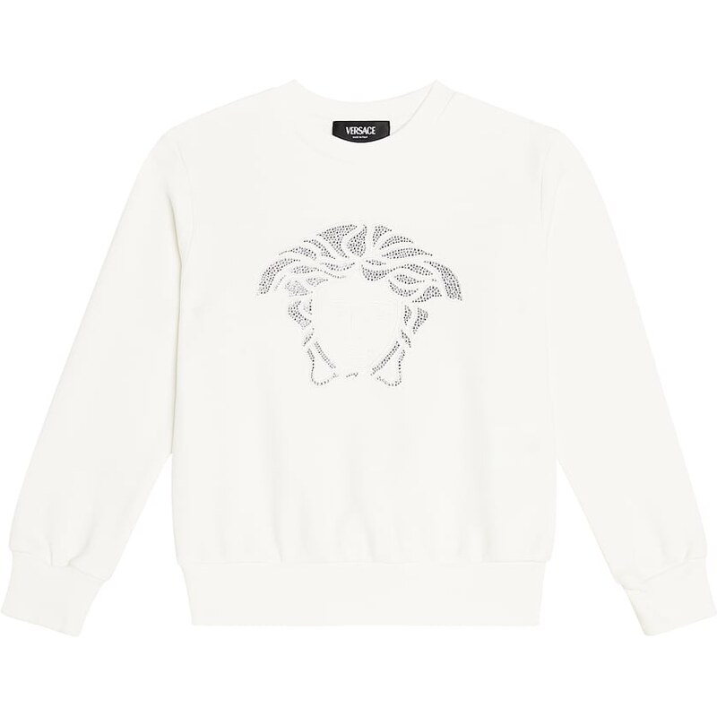 Versace Kids Medusa embellished cotton jersey sweatshirt