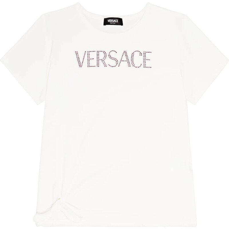 Versace Kids Logo cotton-blend jersey T-shirt