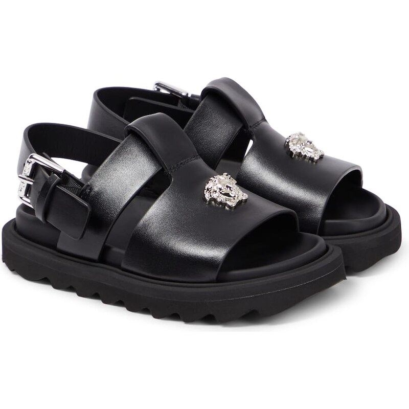Versace Kids La Medusa leather sandals