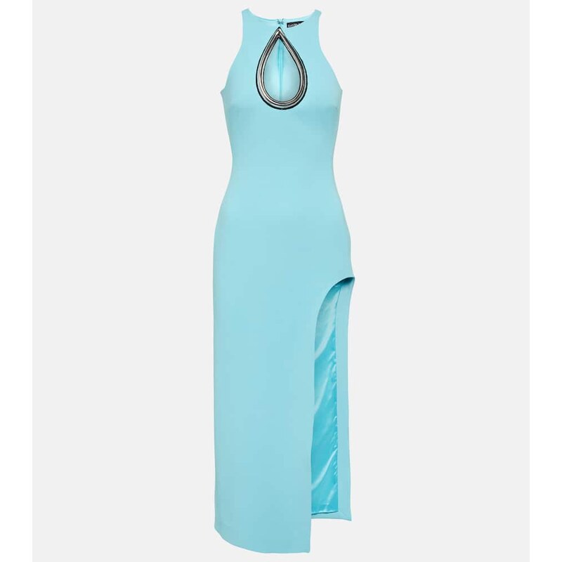 David Koma Embellished cutout midi dress