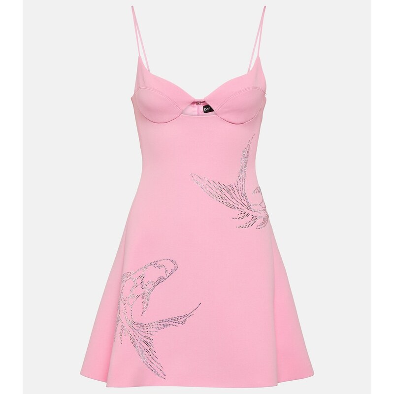 David Koma Crystal-embellished minidress