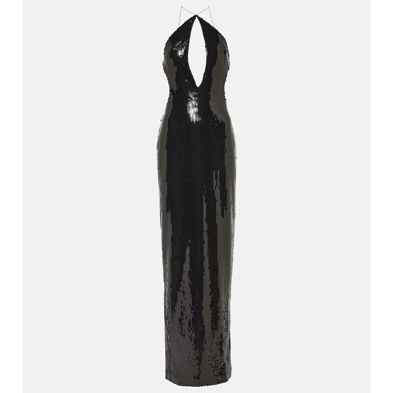 Mônot Elsa cutout sequined gown