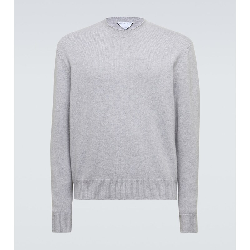 Bottega Veneta Intrecciato leather and cashmere sweater