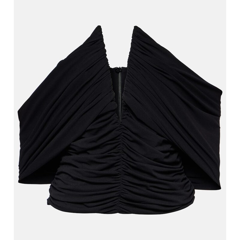 Magda Butrym Off-shoulder cropped jersey blouse