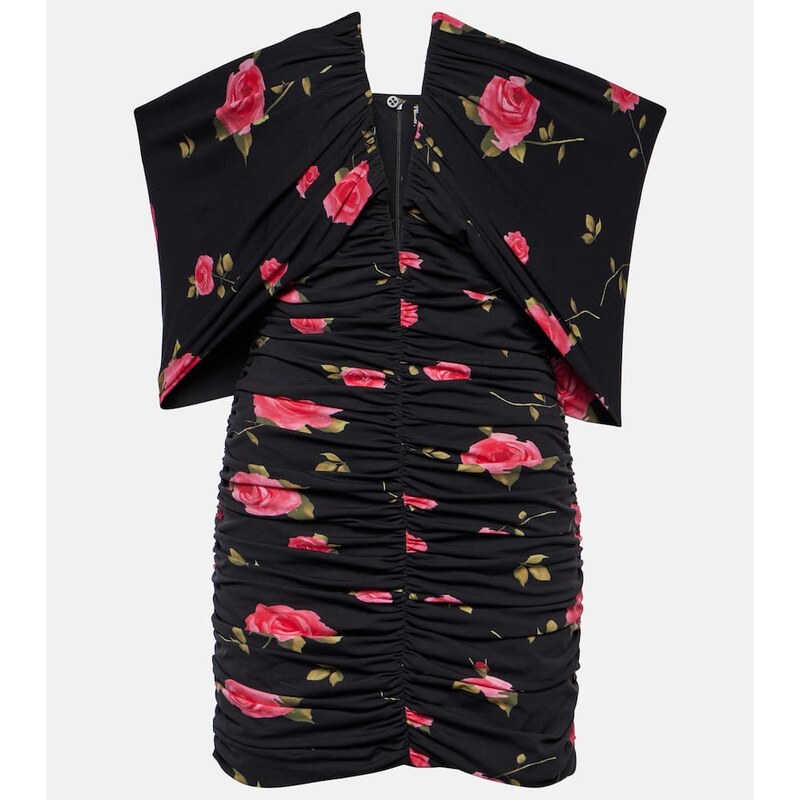 Magda Butrym Off-shoulder floral ruched minidress