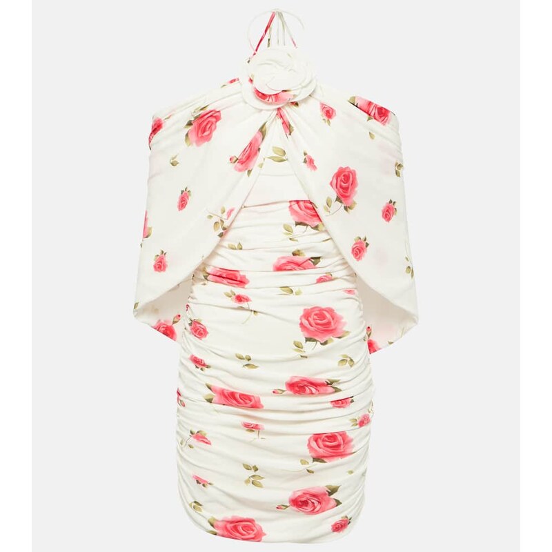 Magda Butrym Floral-appliquÃ ruched minidress