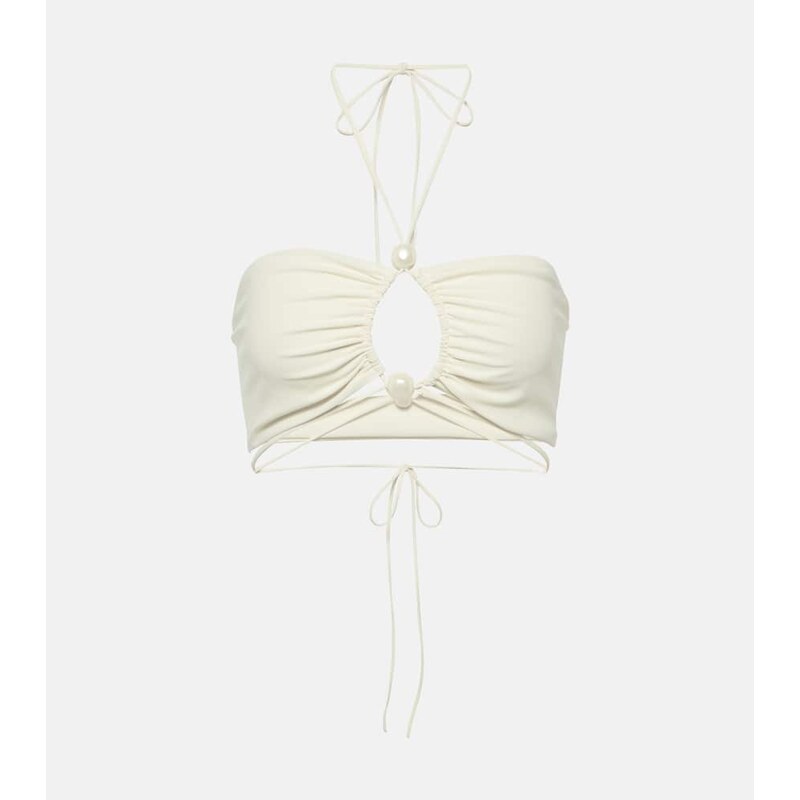 Magda Butrym Beaded bandeau bikini top