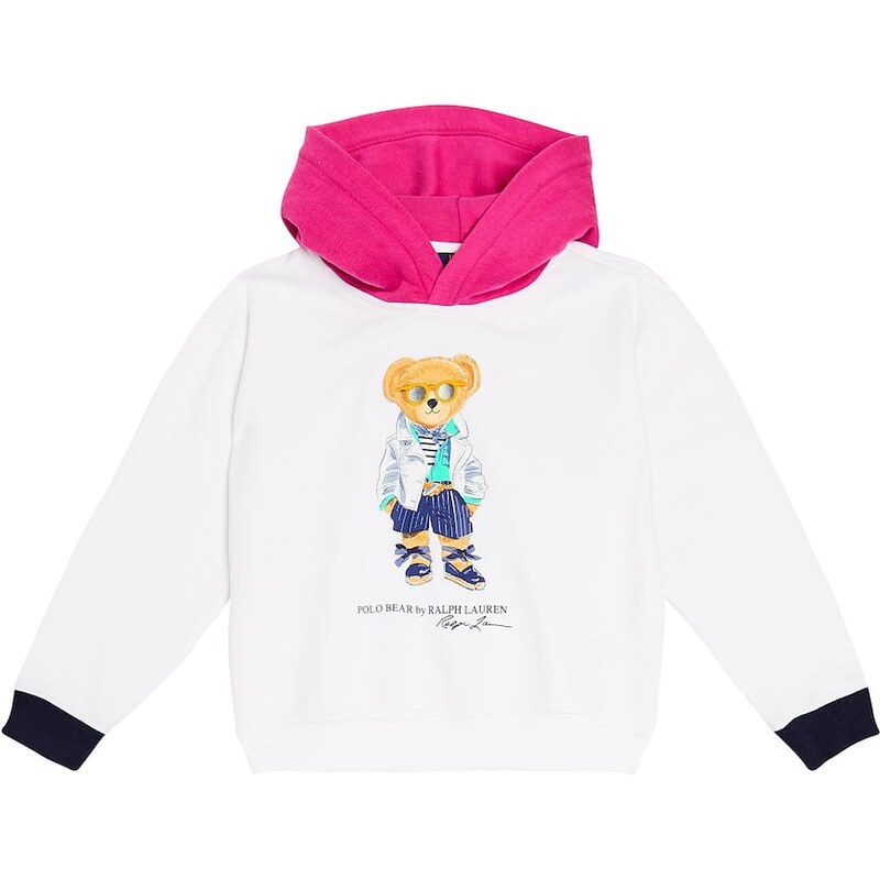 Polo Ralph Lauren Kids Polo Bear cotton-blend fleece hoodie