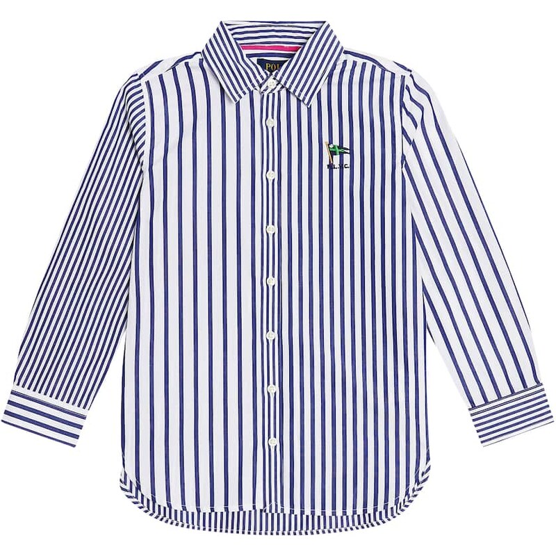 Polo Ralph Lauren Kids Striped cotton poplin shirt