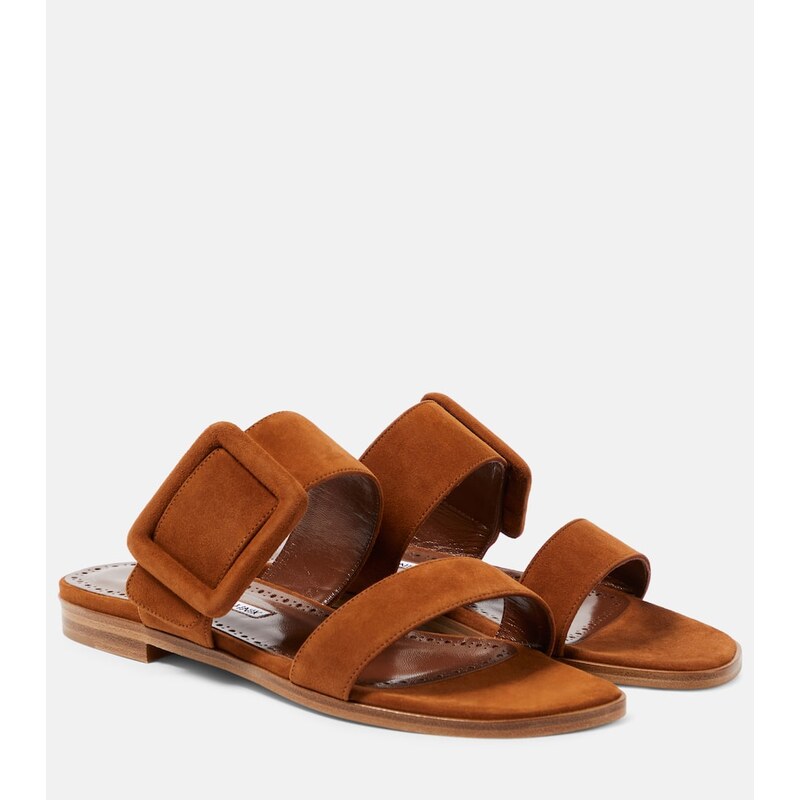 Manolo Blahnik Titubaflat suede sandals