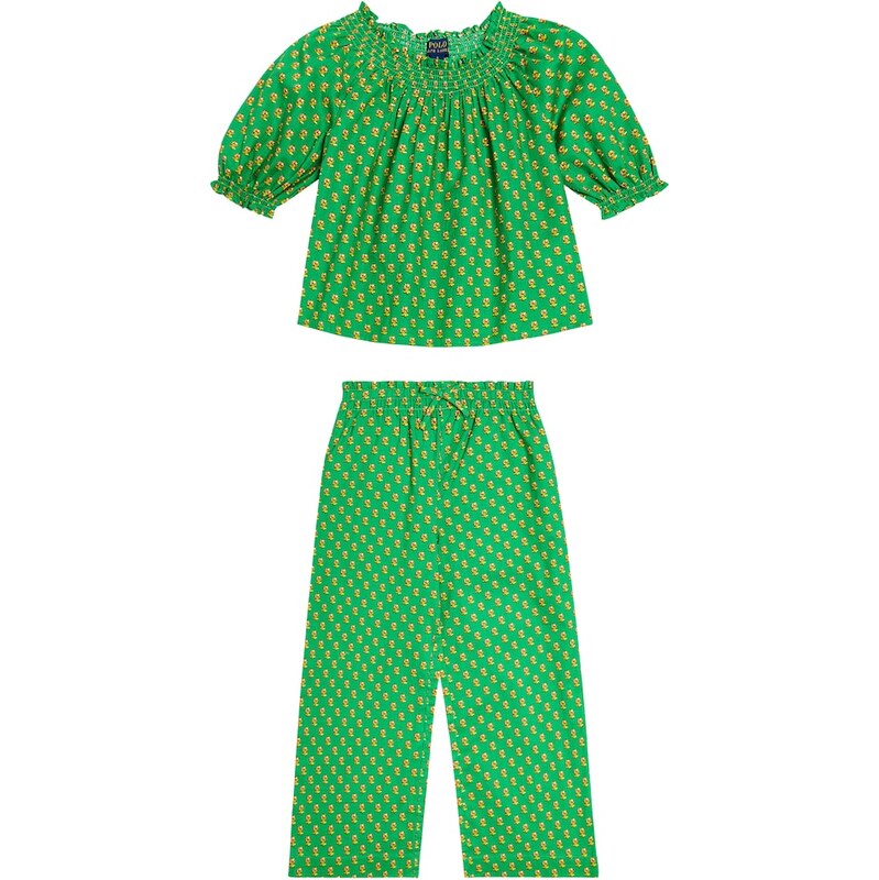 Polo Ralph Lauren Kids Floral cotton top and pants set
