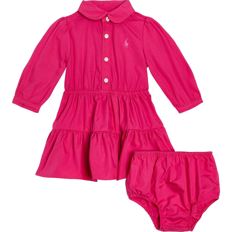 Polo Ralph Lauren Kids Baby cotton dress and bloomers set