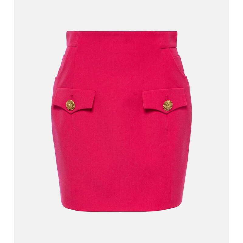 Balmain suknie z původní vlny, fuchsie barva