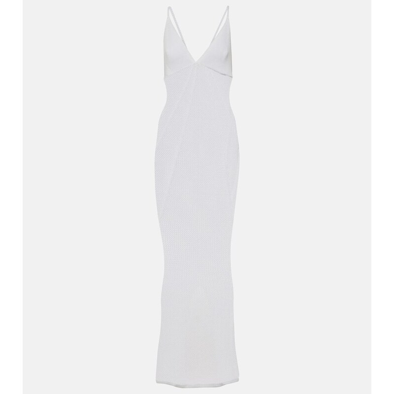 Bananhot Isabel sheer knit maxi dress