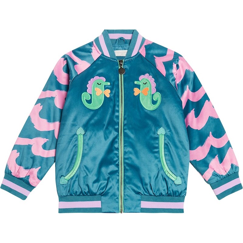Stella McCartney Kids Printed cotton-blend bomber jacket