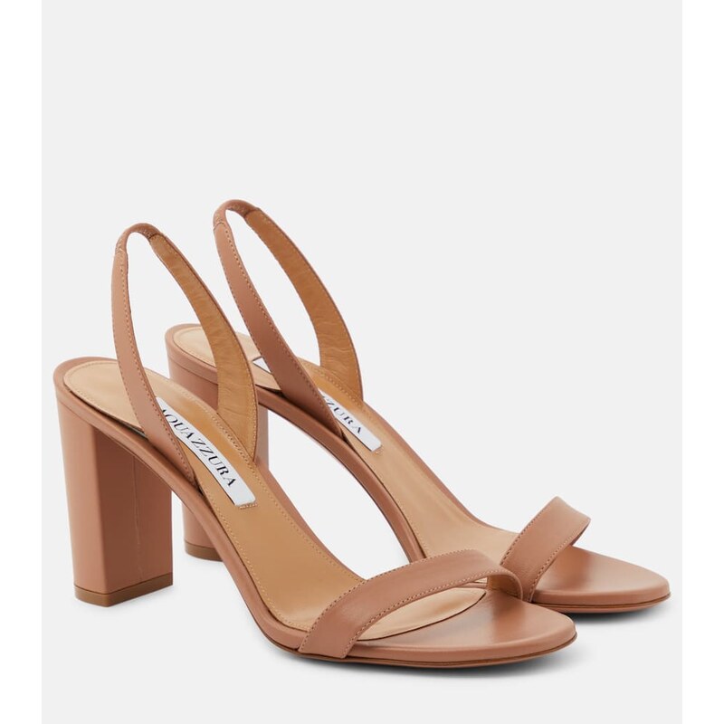 Aquazzura So Nude leather slingback sandals