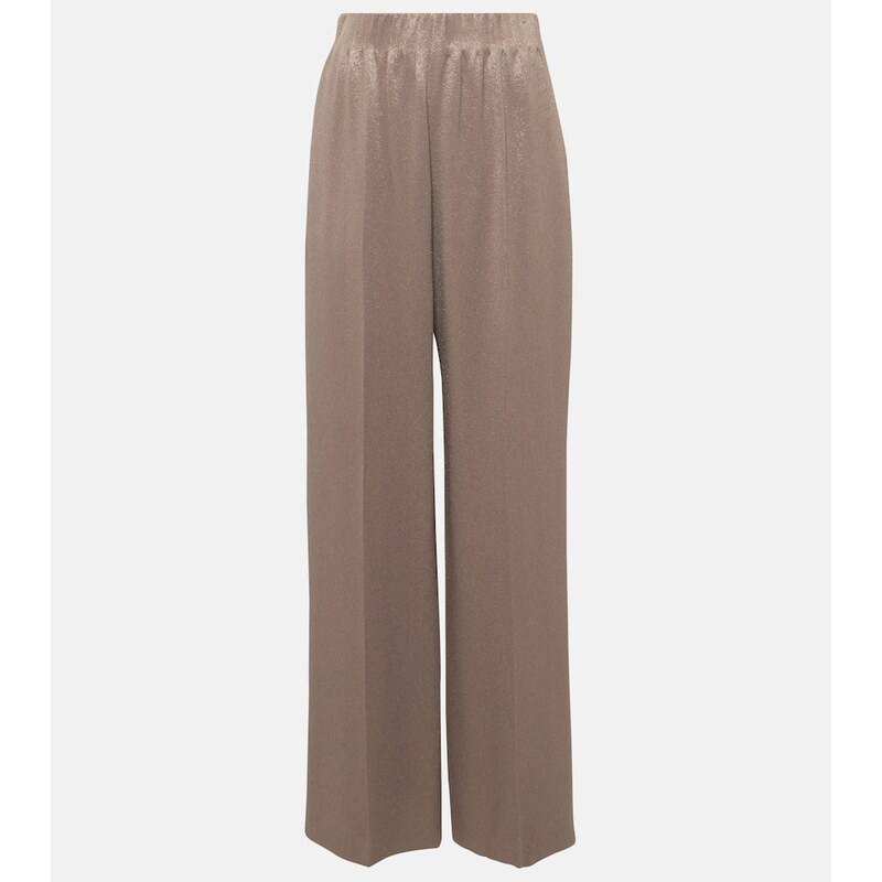 Fforme Maud high-rise metallic wide-leg pants