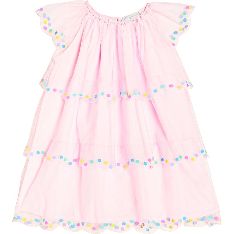 Stella McCartney Kids Embroidered ruffled dress