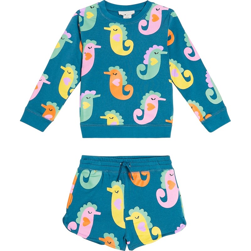 Stella McCartney Kids Printed cotton fleece sweatshirt and