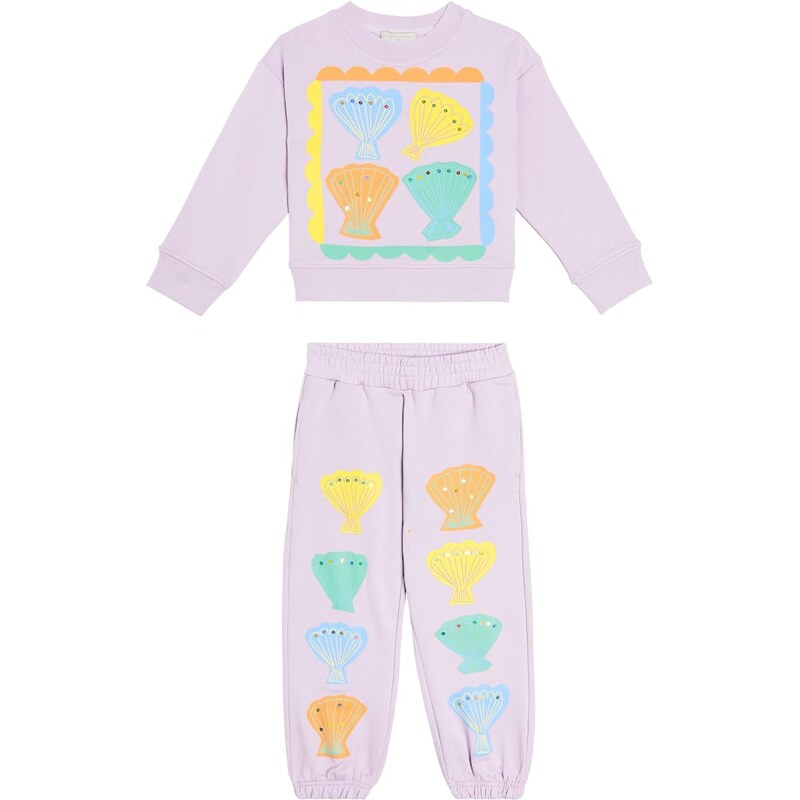 Stella McCartney Kids Printed cotton fleece sweatshirt and