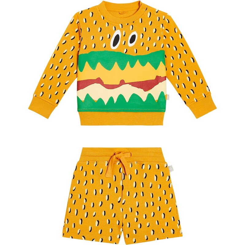 Stella McCartney Kids Baby cotton sweatshirt and shorts set