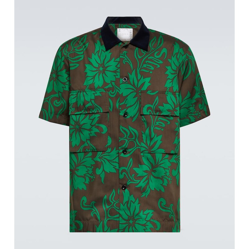 Sacai Floral bowling shirt