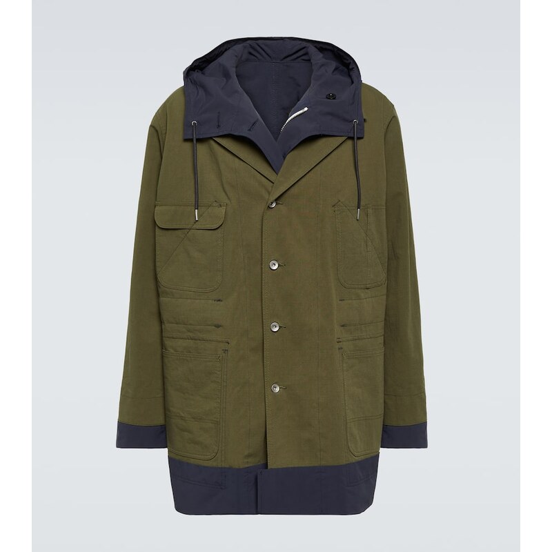 Sacai Reversible cotton-blend ripstop coat