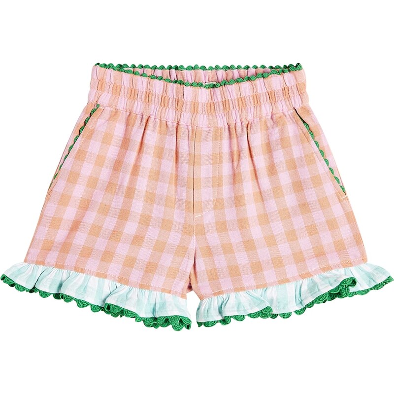 Stella McCartney Kids Checked cotton shorts