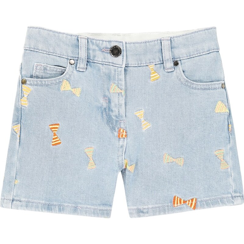 Stella McCartney Kids Embroidered denim shorts