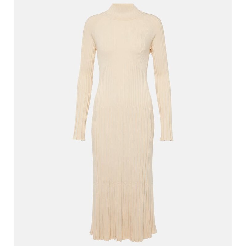 Proenza Schouler Carmen ribbed-knit high-neck midi dress
