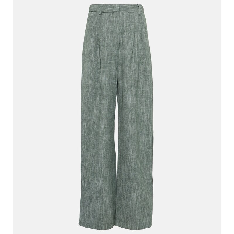 CO High-rise wool-blend wide-leg pants