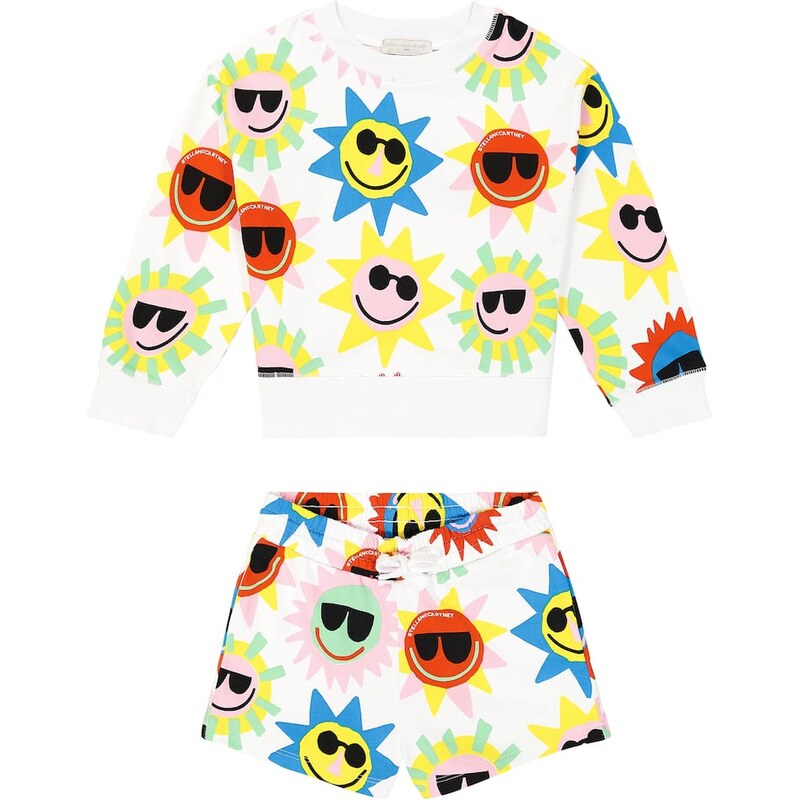 Stella McCartney Kids Printed cotton fleece sweatshirt and