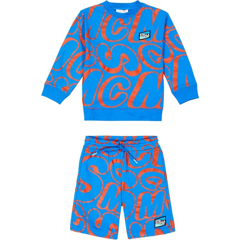 Stella McCartney Kids Printed cotton sweatshirt and shorts