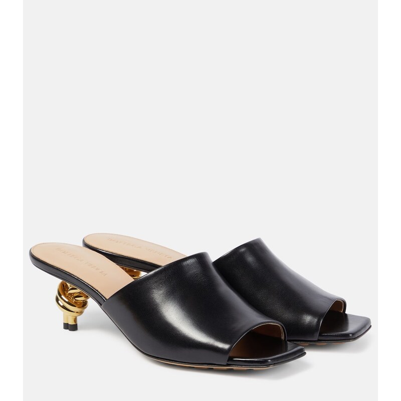 Bottega Veneta Knot 45 leather mules