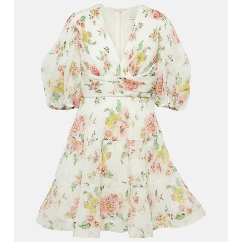 Zimmermann Floral pleated minidress