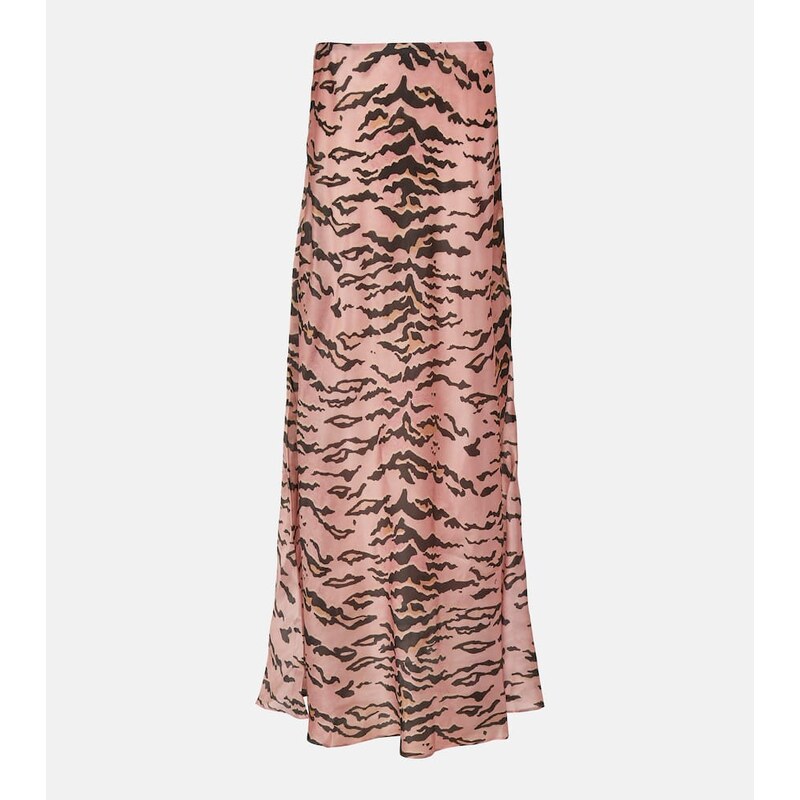 Zimmermann Matchmaker tiger-print silk maxi skirt