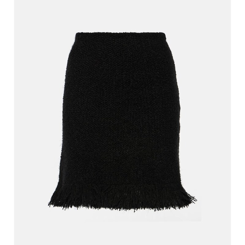 Chloe ChloÃ High-rise fringed wool-blend miniskirt