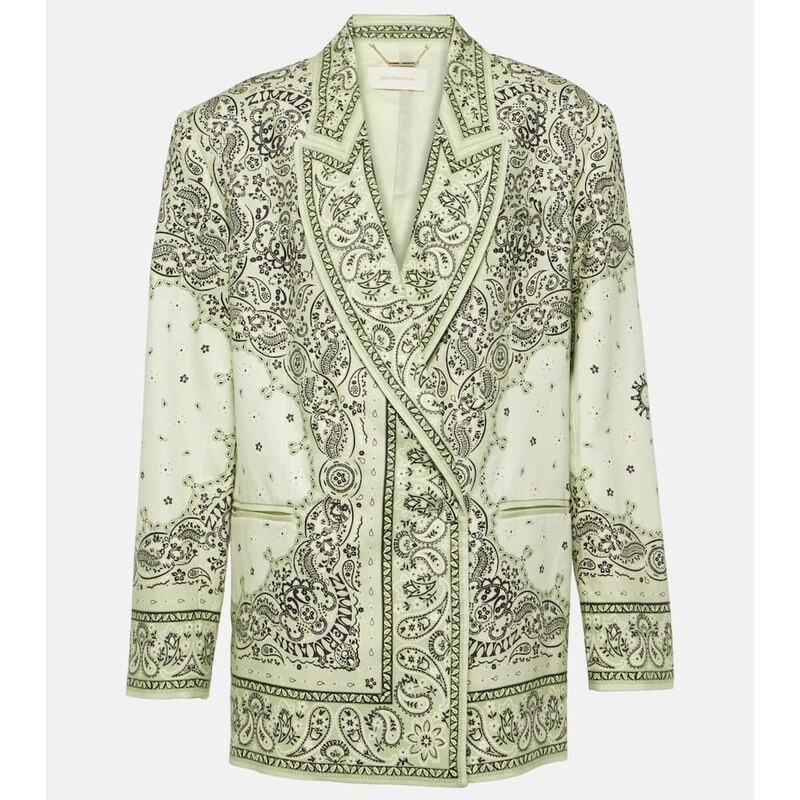 Dámská saka z lnu v barvě Mint Bandana