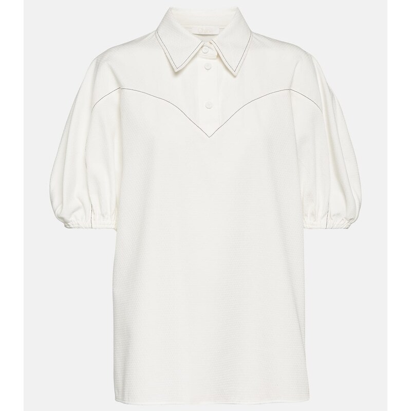 Chloe ChloÃ Puff-sleeve cotton blouse