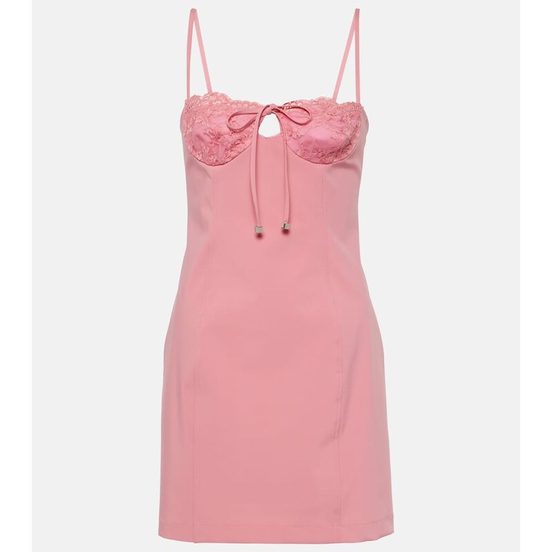 Blumarine Lace-trimmed minidress