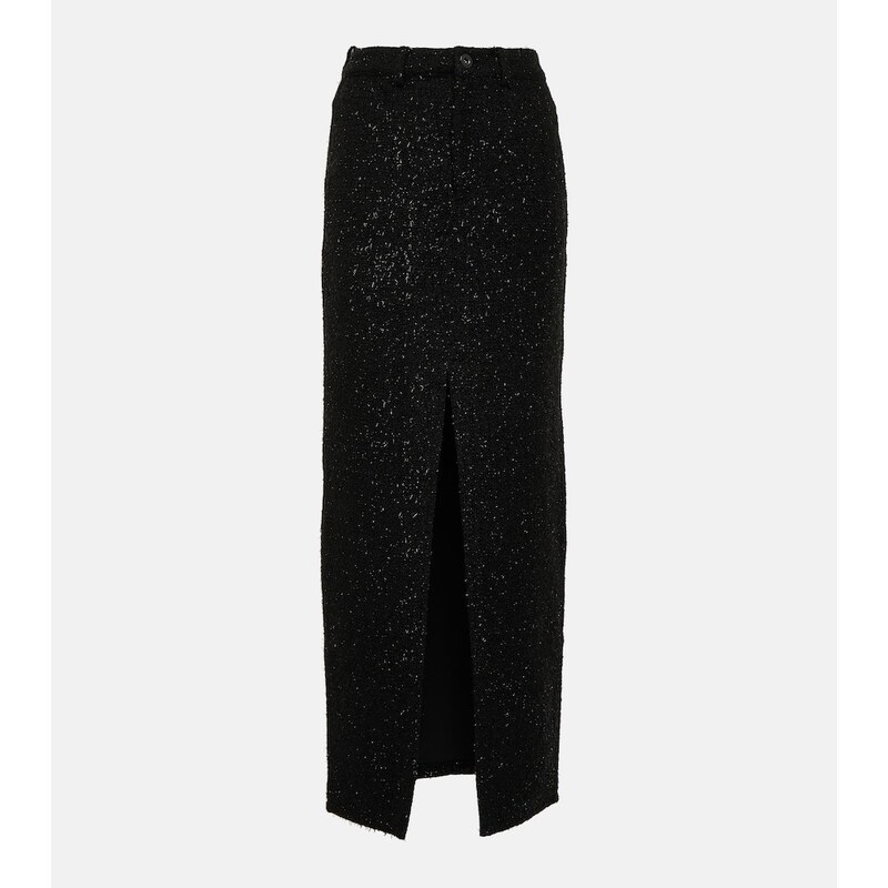 Self-Portrait BouclÃ maxi skirt