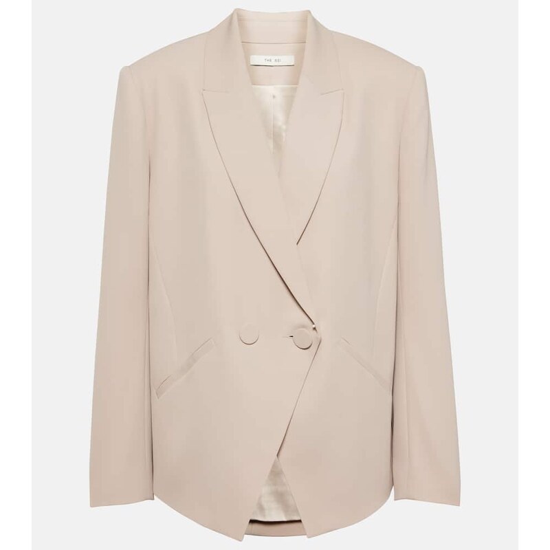 The Sei Double-breasted crÃªpe blazer
