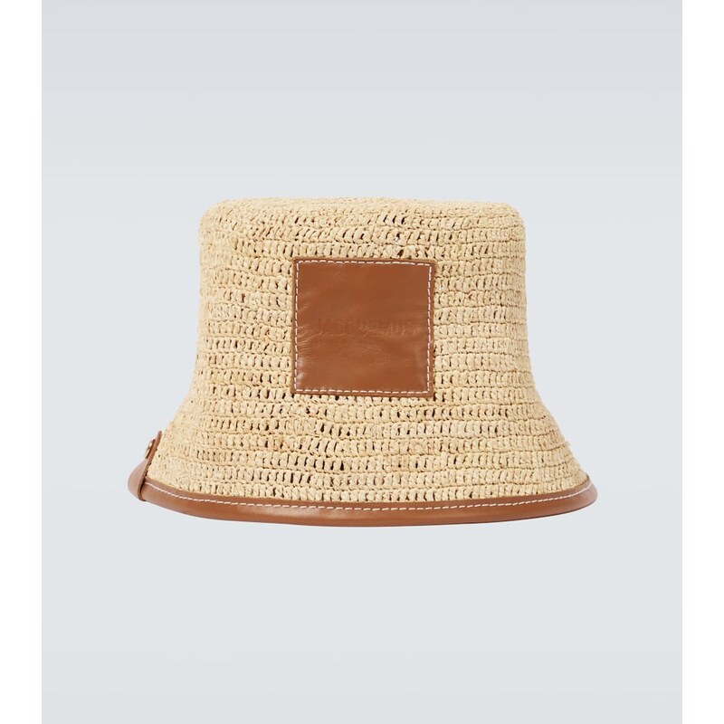 Jacquemus Le Bob Soli raffia bucket hat