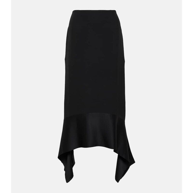 Toteme CrÃªpe and satin midi skirt