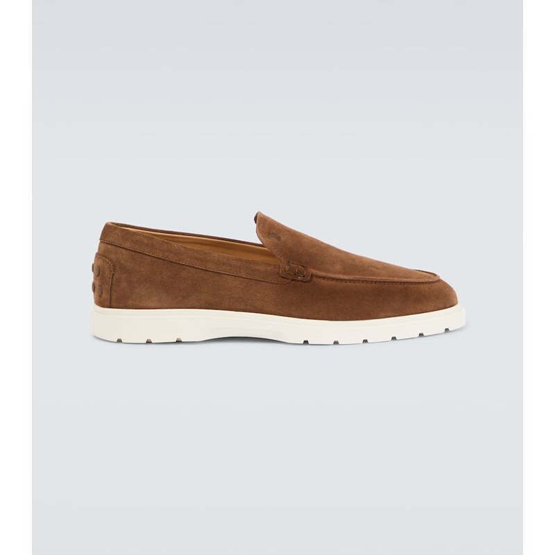Pánské mokasíny Tods Suede loafers v barvě Noce Chiaro + Fondo Panna