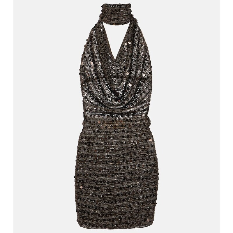 Aya Muse Tipo sequined halterneck minidress
