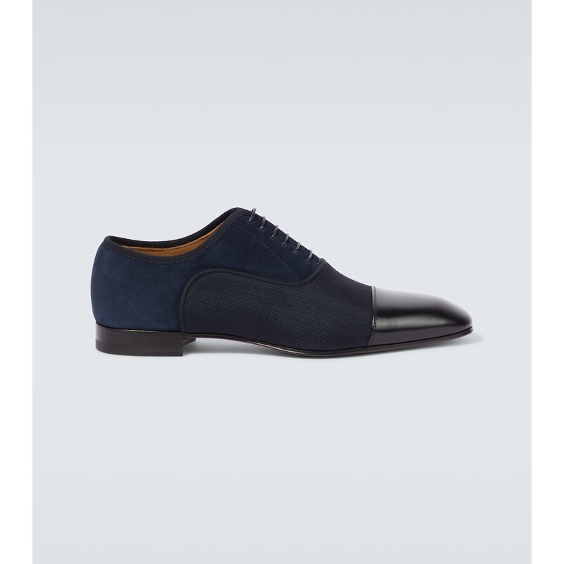 Christian Louboutin Greggo leather-trimmed Oxford shoes