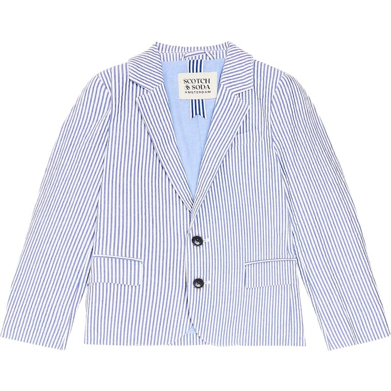 Scotch & Soda Kids Striped cotton seersucker blazer
